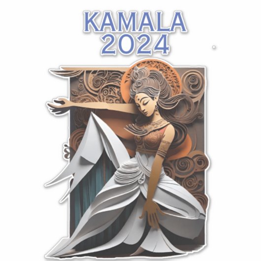 Kamala 2024 voor President Thunder_Cove Sticker (Voorkant)