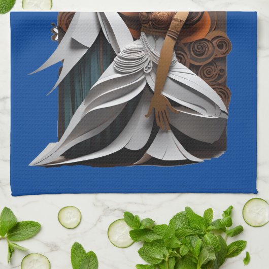 Kamala 2024 voor President Thunder_Cove Theedoek (Gevouwen)