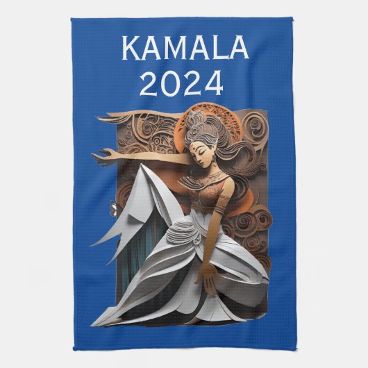 Kamala 2024 voor President Thunder_Cove Theedoek (Verticaal)