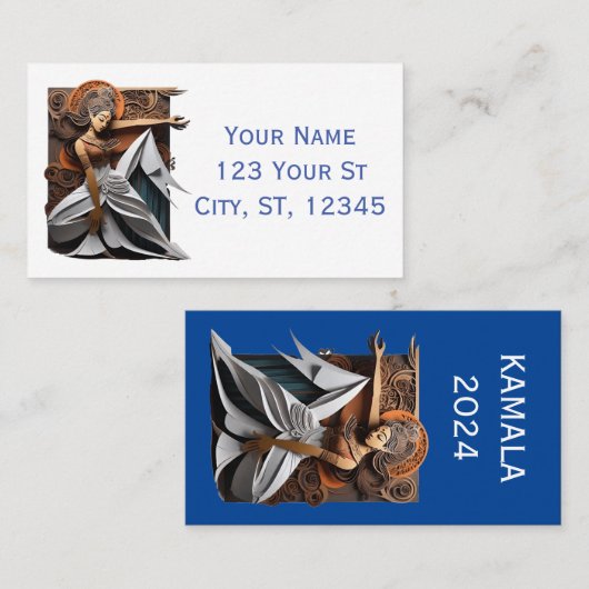 Kamala 2024 voor President Thunder_Cove Visitekaartje (Voorkant / Achterkant)