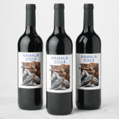 Kamala 2024 voor President Thunder_Cove Wijn Etiket (Flessen)
