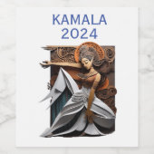 Kamala 2024 voor President Thunder_Cove Wijn Etiket (Enkel label)