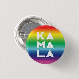 Kamala 3 lettergrepen Rainbow Gradient LGBT Gay Pr Ronde Button 3,2 Cm