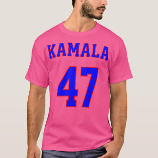 Kamala 47 blauw en rood t-shirt