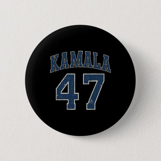 Kamala 47 Comma President Kamala Harris Wheimer 20 Ronde Button 5,7 Cm (Voorkant)