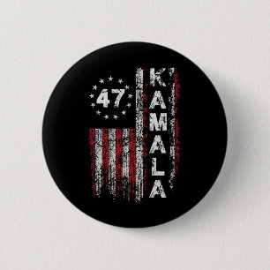 Kamala 47 Kamala47 President Verenigde Staten Vlag Ronde Button 5,7 Cm