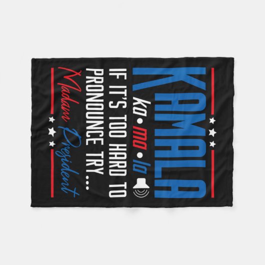 Kamala, als dat te moeilijk is om uit te spreken,  fleece deken (Voorkant (Horizontaal))