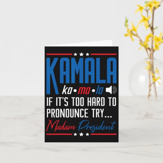 Kamala, als dat te moeilijk is om uit te spreken,  kaart (Gele Bloem)