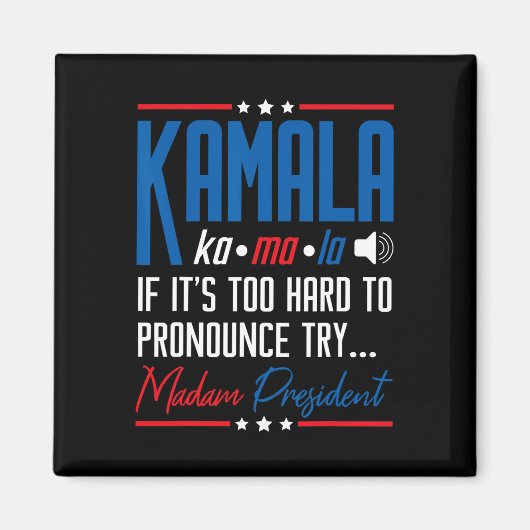 Kamala, als dat te moeilijk is om uit te spreken,  magneet (Voorkant)