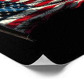 Kamala Amerikaanse vlag Poster (Hoek)