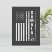 Kamala Amerikaanse Vlag President Verkiezing VS Kaart (Staand voorkant)