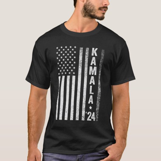 Kamala Amerikaanse Vlag President Verkiezing VS T-shirt (Voorkant)