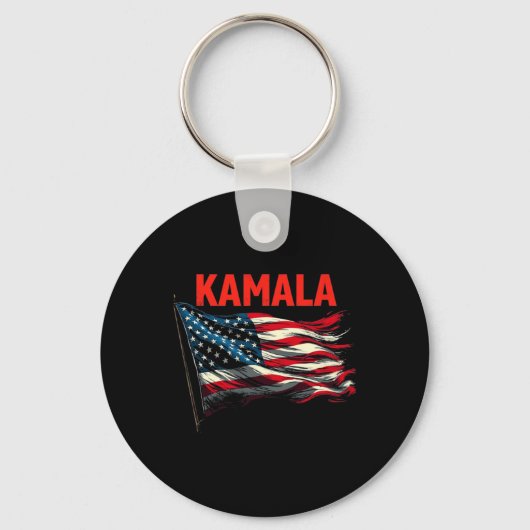 Kamala Amerikaanse Vlag Sleutelhanger (Voorkant)