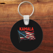 Kamala Amerikaanse Vlag Sleutelhanger (Voorkant)