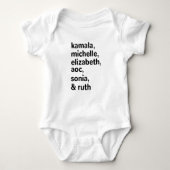 Kamala, AOC, RBG, Ruth Bader Michelle Obama Romper (Voorkant)