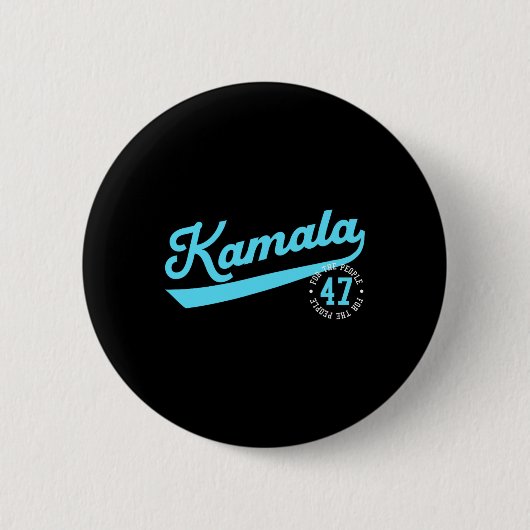 Kamala Athletic Team 47e President voor het volk Ronde Button 5,7 Cm (Voorkant)