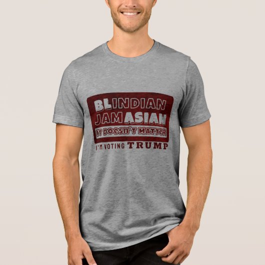 Kamala Black Indian Jamaican Asian Tri-Blend Shirt (Voorkant)