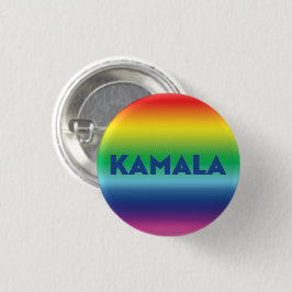 Kamala blauw moderne regenboog gradiënt lgbt gay p ronde button 3,2 cm