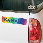 Kamala blauwe typografie gradiënt regenboog lgbt bumpersticker (Op Truck)