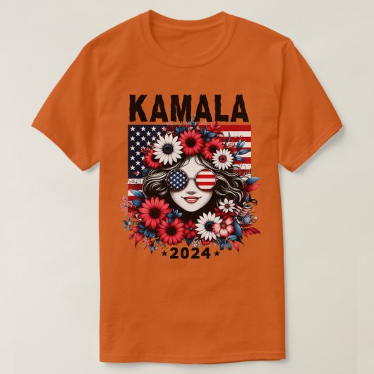Kamala Bloemen Vrouwelijk Eerste Vrouw 1 T-shirt (Design voorkant)