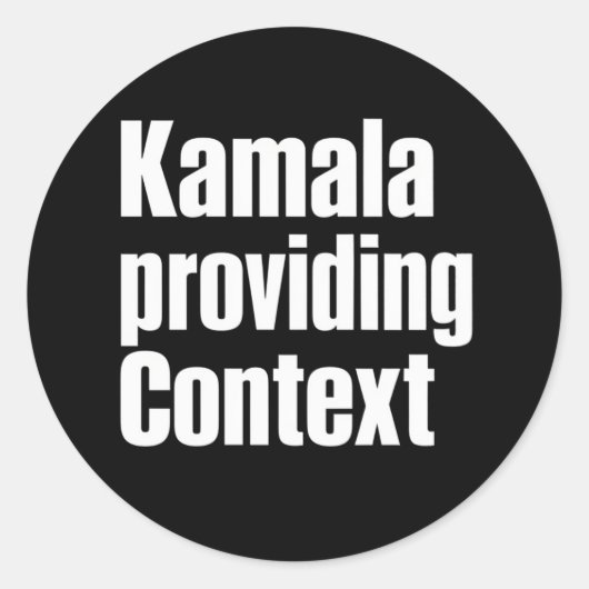 Kamala Brat Lime Groen Context Bieden Ronde Sticker (Voorkant)