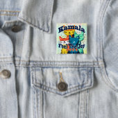 Kamala brengt vreugde in politieke Button (In situ)