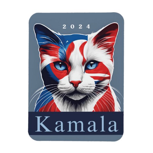 Kamala Cat 2024 Amerikaanse verkiezingsdemocraat Magneet (Verticaal)