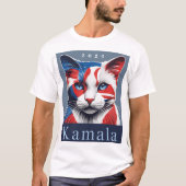 Kamala Cat 2024 Amerikaanse verkiezingsdemocraat T-shirt (Voorkant)
