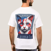 Kamala Cat 2024 Amerikaanse verkiezingsdemocraat T-shirt (Achterkant)