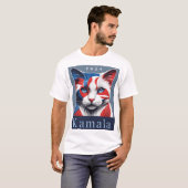 Kamala Cat 2024 Amerikaanse verkiezingsdemocraat T-shirt (Voorkant volledig)