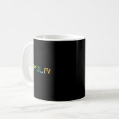 Kamala Cat belettering positieve grappige geschenk Koffiemok (Voorkant links)