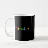 Kamala Cat belettering positieve grappige geschenk Koffiemok (Links)