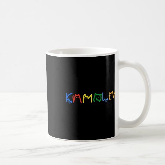 Kamala Cat belettering positieve grappige geschenk Koffiemok (Rechts)