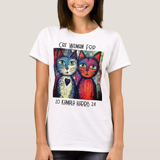 Kamala Cat Dames T-shirt (Voorkant)