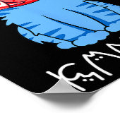 Kamala Cat Eat Fish Funny Harris Trump 2024 voor m Poster (Hoek)