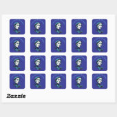 Kamala Cat Lady 2024 Stemming Thunder_Cove Vierkante Sticker (Vel)