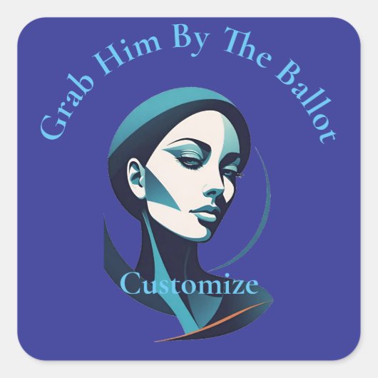 Kamala Cat Lady 2024 Stemming Thunder_Cove Vierkante Sticker (Voorkant)