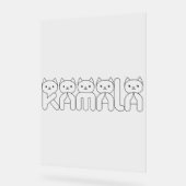 Kamala Cat Letter President 2024 Acryl Bord (Hoek)