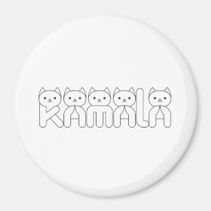 Kamala Cat Letter President 2024 Magneet