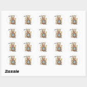 Kamala Cats Kinder aangepaste gepersonaliseerde ki Ronde Sticker (Vel)