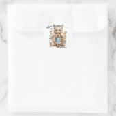 Kamala Cats Kinder aangepaste gepersonaliseerde ki Ronde Sticker (Tas)