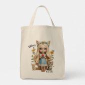Kamala Cats Kinder aangepaste gepersonaliseerde ki Tote Bag (Achterkant)