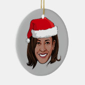Kamala Claus 2020 Vakkeramisch Ornament (Rechts)