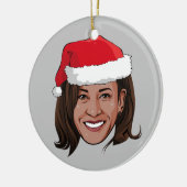 Kamala Claus 2020 Vakkeramisch Ornament (Links)