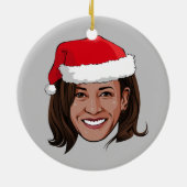 Kamala Claus 2020 Vakkeramisch Ornament (Achterkant)