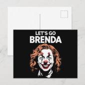 Kamala Clown Laten we gaan Brenda Briefkaart (Voorkant / Achterkant)