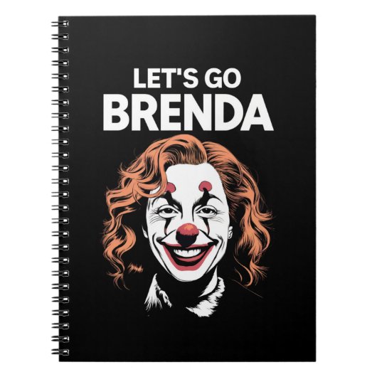 Kamala Clown Laten we gaan Brenda Notitieboek (Voorkant)