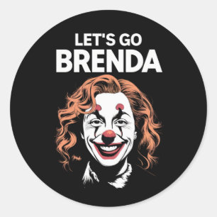 Kamala Clown Laten we gaan Brenda Ronde Sticker