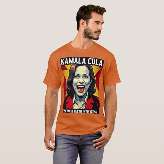 kamala cula sink your teeth into voting Election U T-shirt (Voorkant volledig)