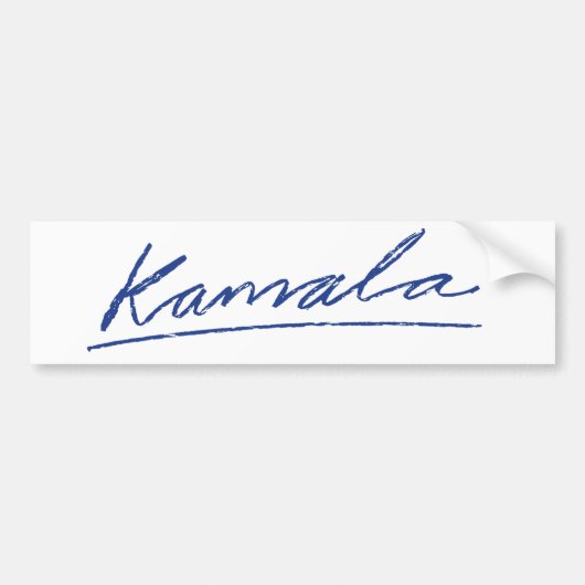 Kamala Cursive Bumpersticker (Voorkant)
